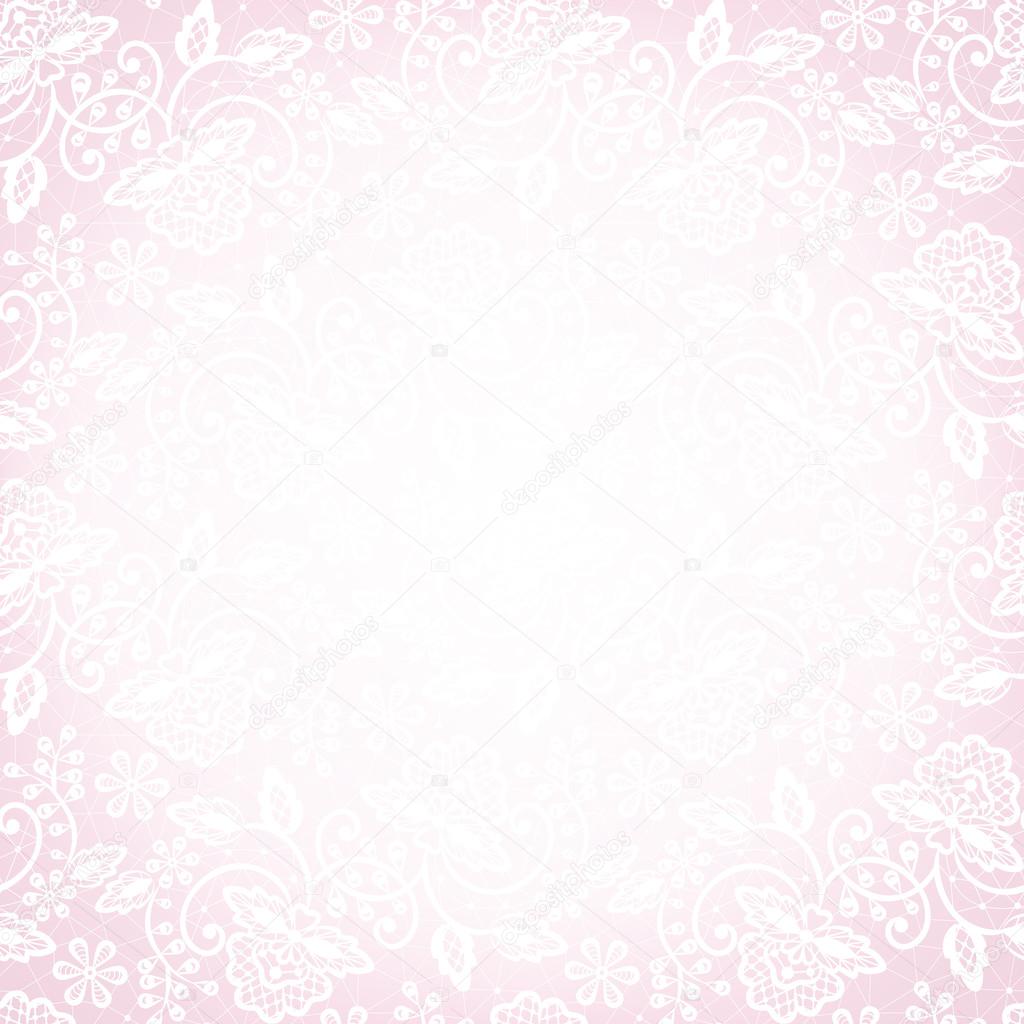 lace on pink background