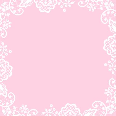 pembe arka plan karede dantel
