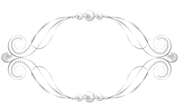 Sieraden bloemrijke frame — Stockvector