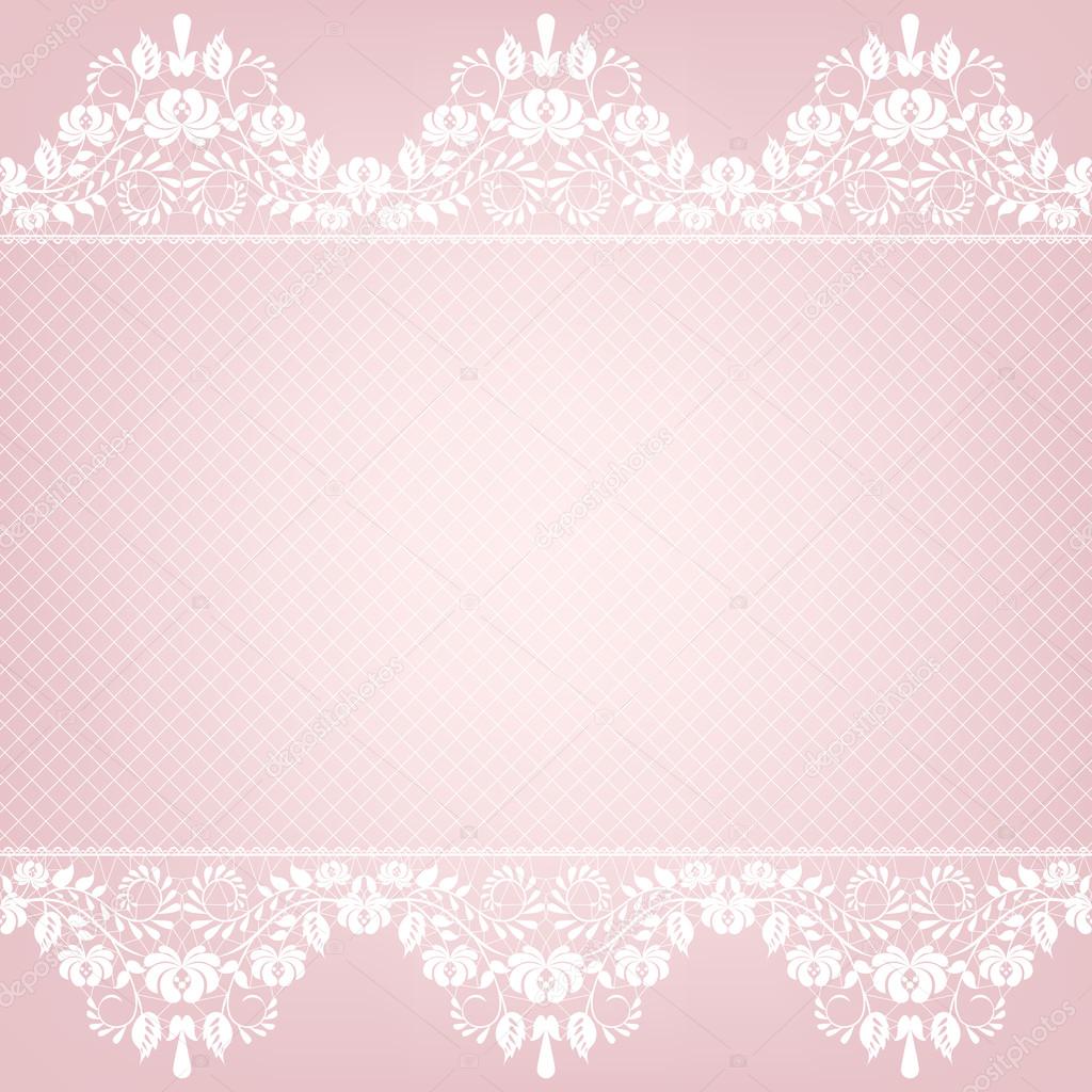 card with lace border