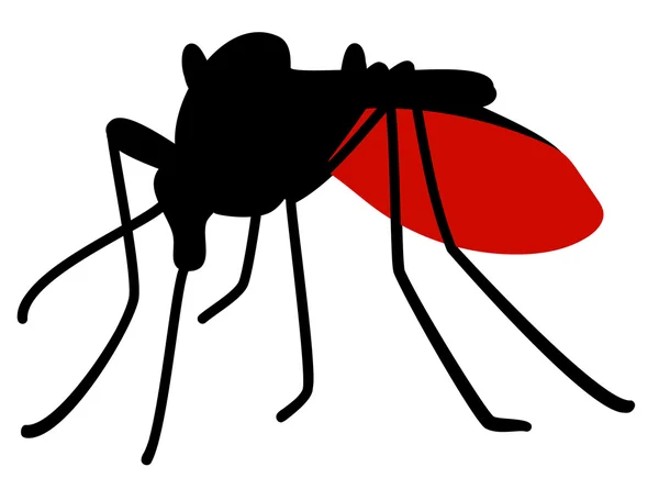 Mücke voller Blut — Stockvektor