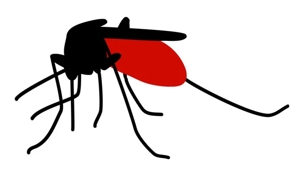 Mosquito cheio de sangue — Vetor de Stock