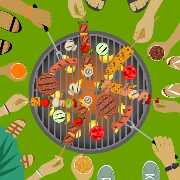 Fiesta de barbacoa — Vector de stock