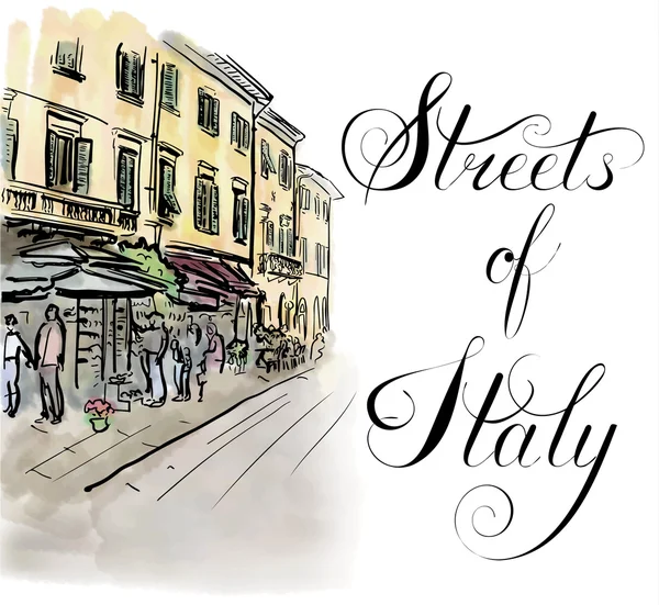 Улица Италии — стоковый вектор