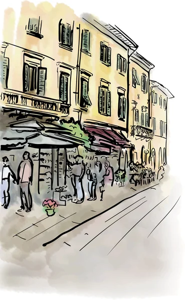 イタリアの通り — ストックベクタ