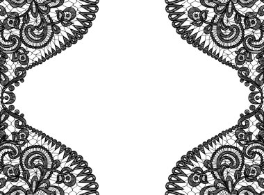 siyah dantel çerçeve 