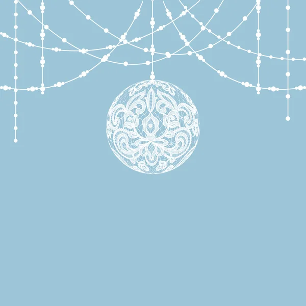 Lace bauble decorations — Stock Vector
