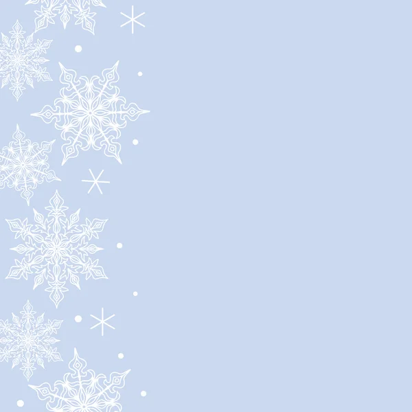 Lace snowflakes pattern border — Stock Vector