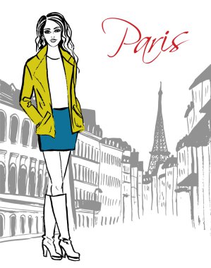 Paris'te duran kadın