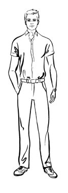 Beyazda izole edilmiş adam