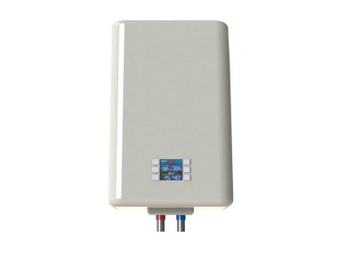beyaz izole elektrikli su ısıtıcı