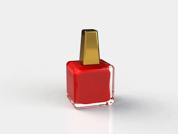 Esmalte de uñas sobre fondo blanco — Foto de Stock