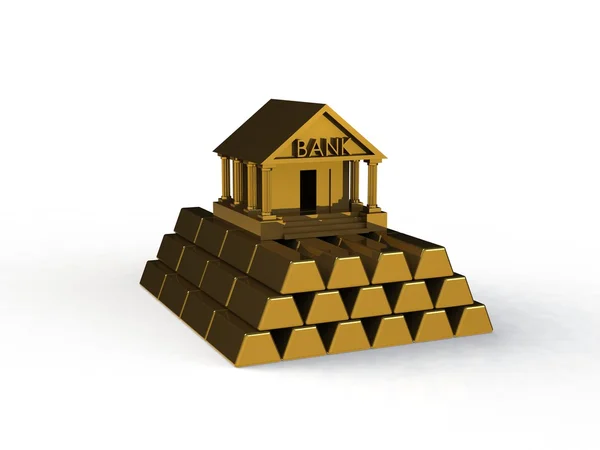 Banco 3d icono —  Fotos de Stock