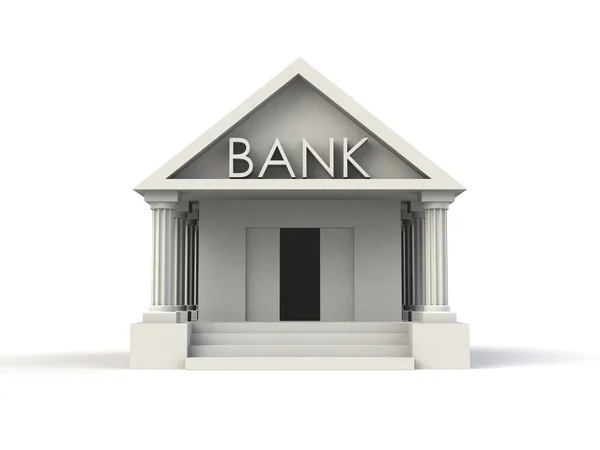 3d-Symbol der Bank — Stockfoto