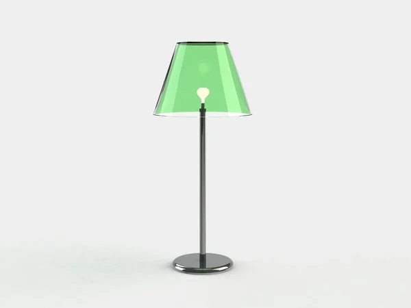 Moderní lampa. 3D ilustrace na bílém pozadí — Stock fotografie