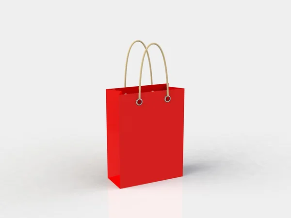3D render renkli alışveriş torbaları — Stok fotoğraf