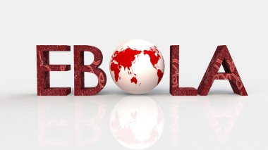 Ebola kavramı kelime bulutu arka plan