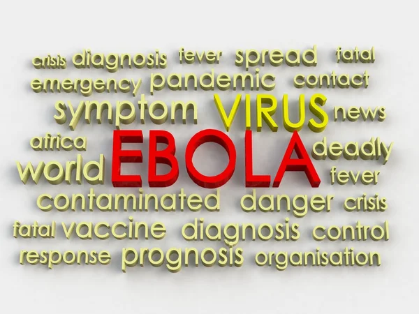 Concetto di ebola parola cloud background — Foto Stock