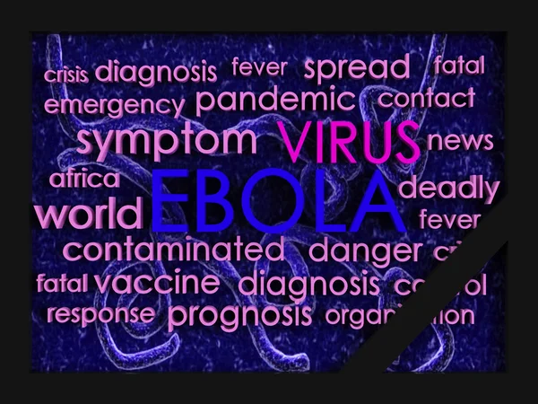 Ebola conceito nuvem de palavras fundo — Fotografia de Stock