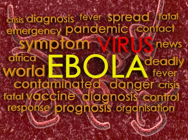 Concetto di ebola parola cloud background — Foto Stock