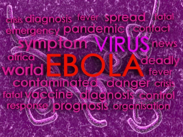 Concetto di ebola parola cloud background — Foto Stock