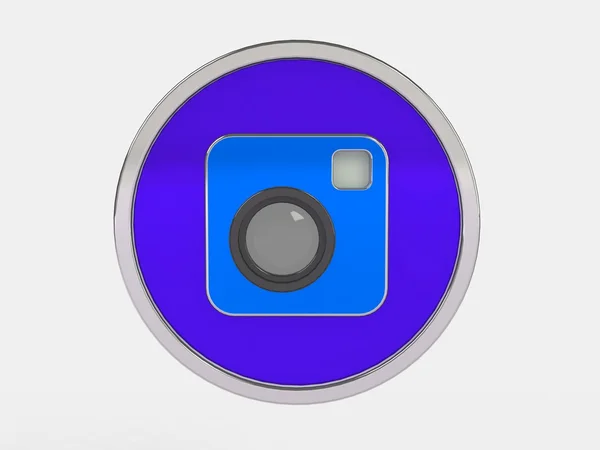 Kleur foto camera-pictogram — Stockfoto