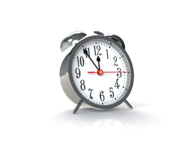 Çalar saat üzerinde beyaz backgkround izole 3d