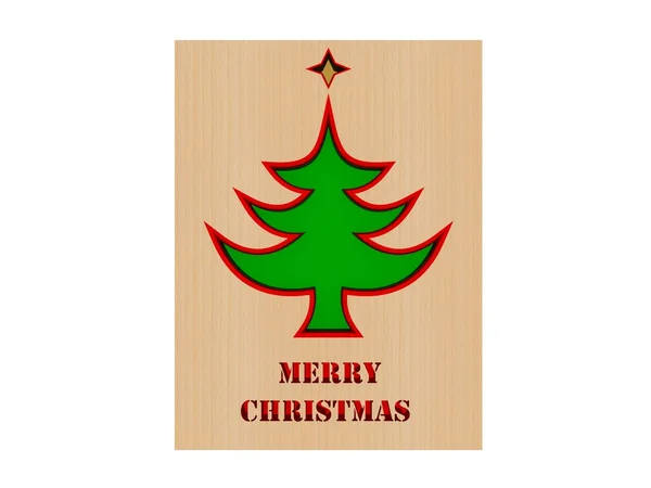 メリー クリスマス 3 d カード — ストック写真