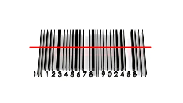 Barcode 3D Abbildung — Stockfoto