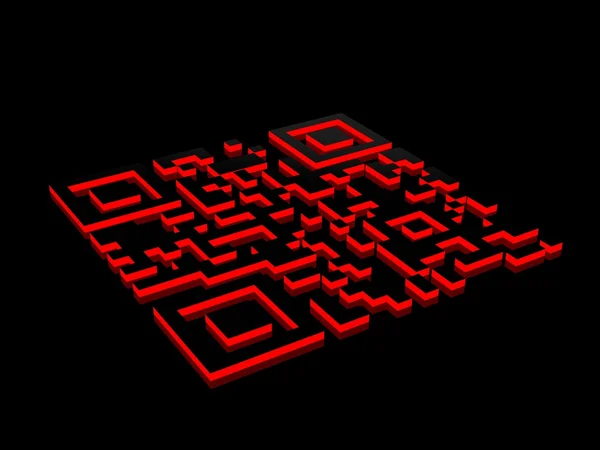 3d 的 qr 码 — 图库照片