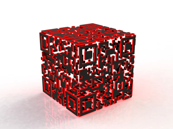 3d 的 qr 码 — 图库照片