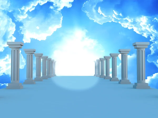 Sütun tünel, 3d render