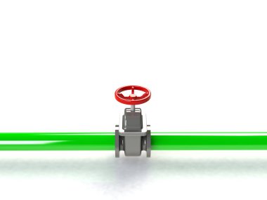 Beyaz arka plan üzerinde 3D boru hatları