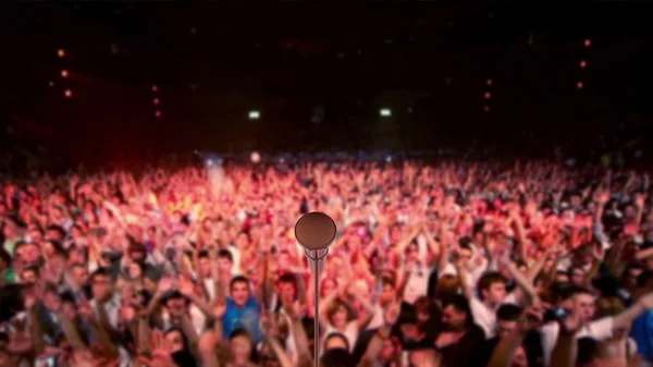 Fondo musical con micrófono y concierto —  Fotos de Stock