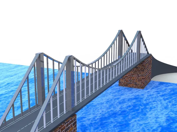 Brug van 3D-model — Stockfoto