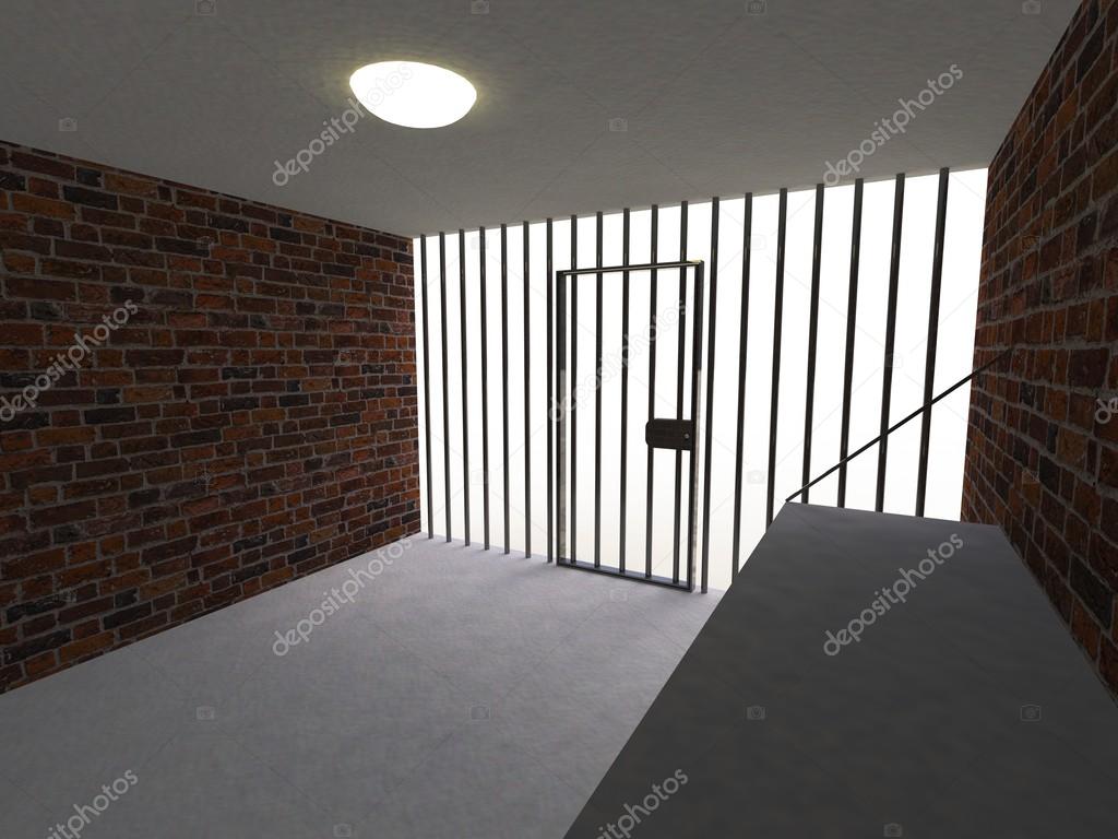 The interior of the prison cell