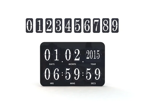 Analog scoreboard digital timer — Stock Photo, Image