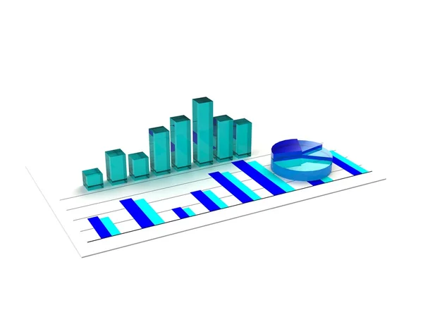 Informe de análisis gráfico empresarial — Foto de Stock