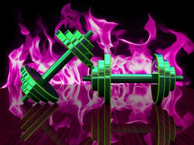 Bir arka plan üzerinde halter