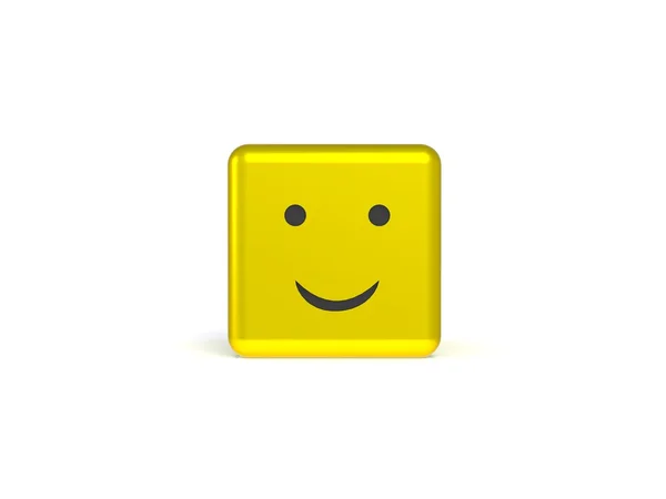 Veselý obličej 3d kostky — Stock fotografie