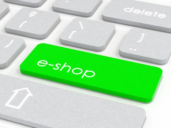 E-shop toetsenbord Stockfoto