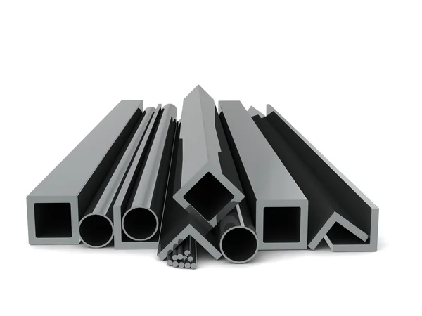 Materiais metalúrgicos sobre fundo branco — Fotografia de Stock
