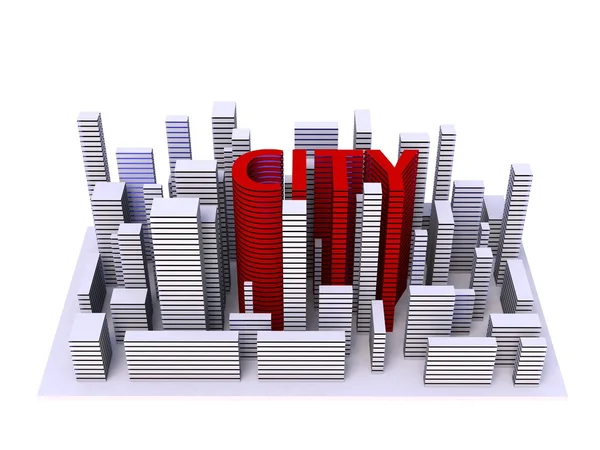 3d illustration architecture city — Stock Photo, Image