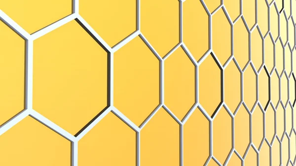 Fondo abstracto de bloques de hexágonos 3d — Foto de Stock