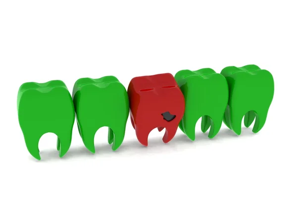 Los dientes 3d render —  Fotos de Stock