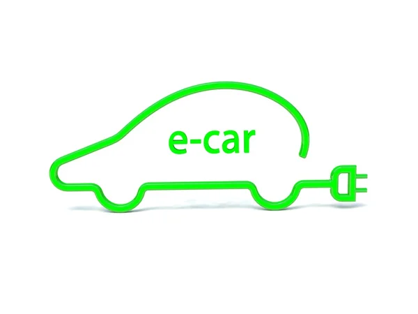 E-auto symbool Stockafbeelding
