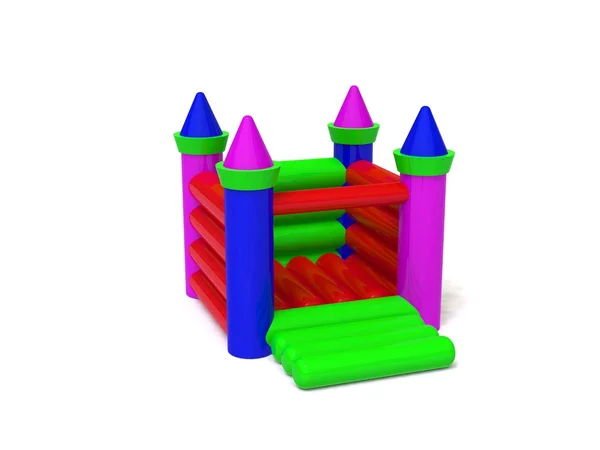 Castelo bouncy 3d renderizar imagem — Fotografia de Stock