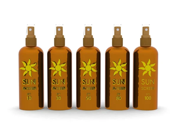 Spray protettivo solare — Foto Stock