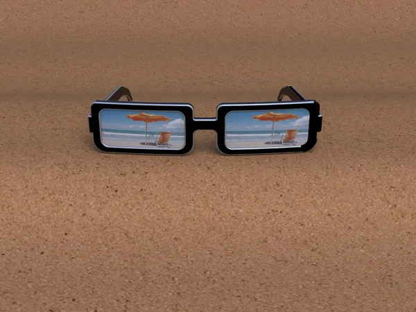 3D Sun Glasses — Stock Photo, Image