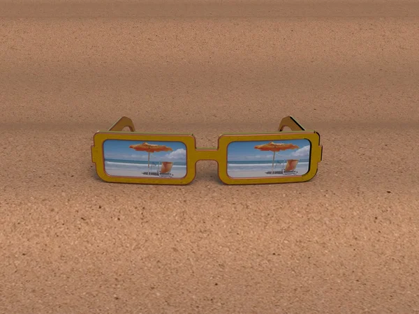 3D Sun Glasses — Stock Photo, Image